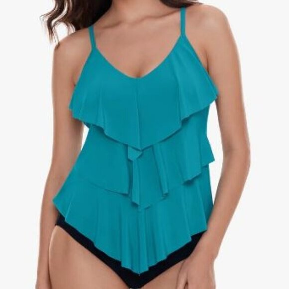 Miraclesuit Tiered Tankini Top - Picture 1 of 8